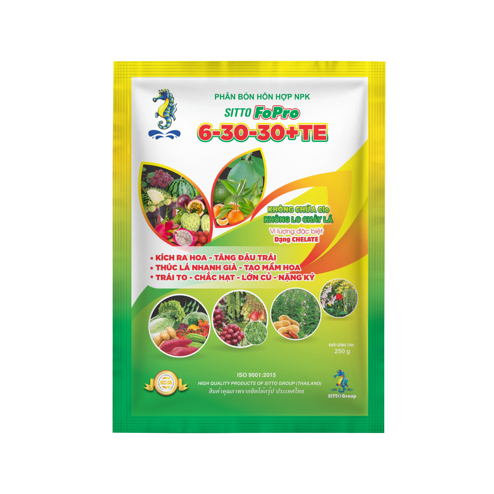  Phân bón lá Sitto FOPRO 6-30-30+TE (Gói 250g) 