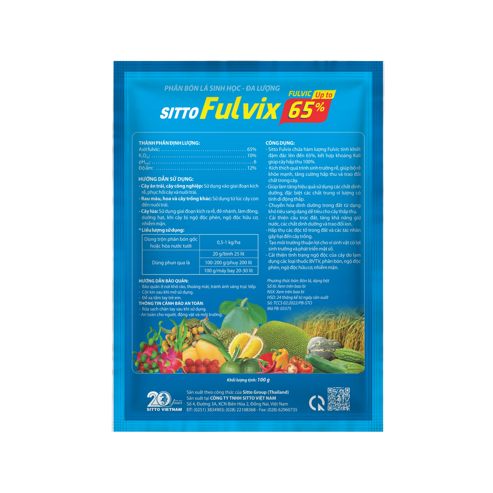  Phân bón lá SITTO FULVIX 