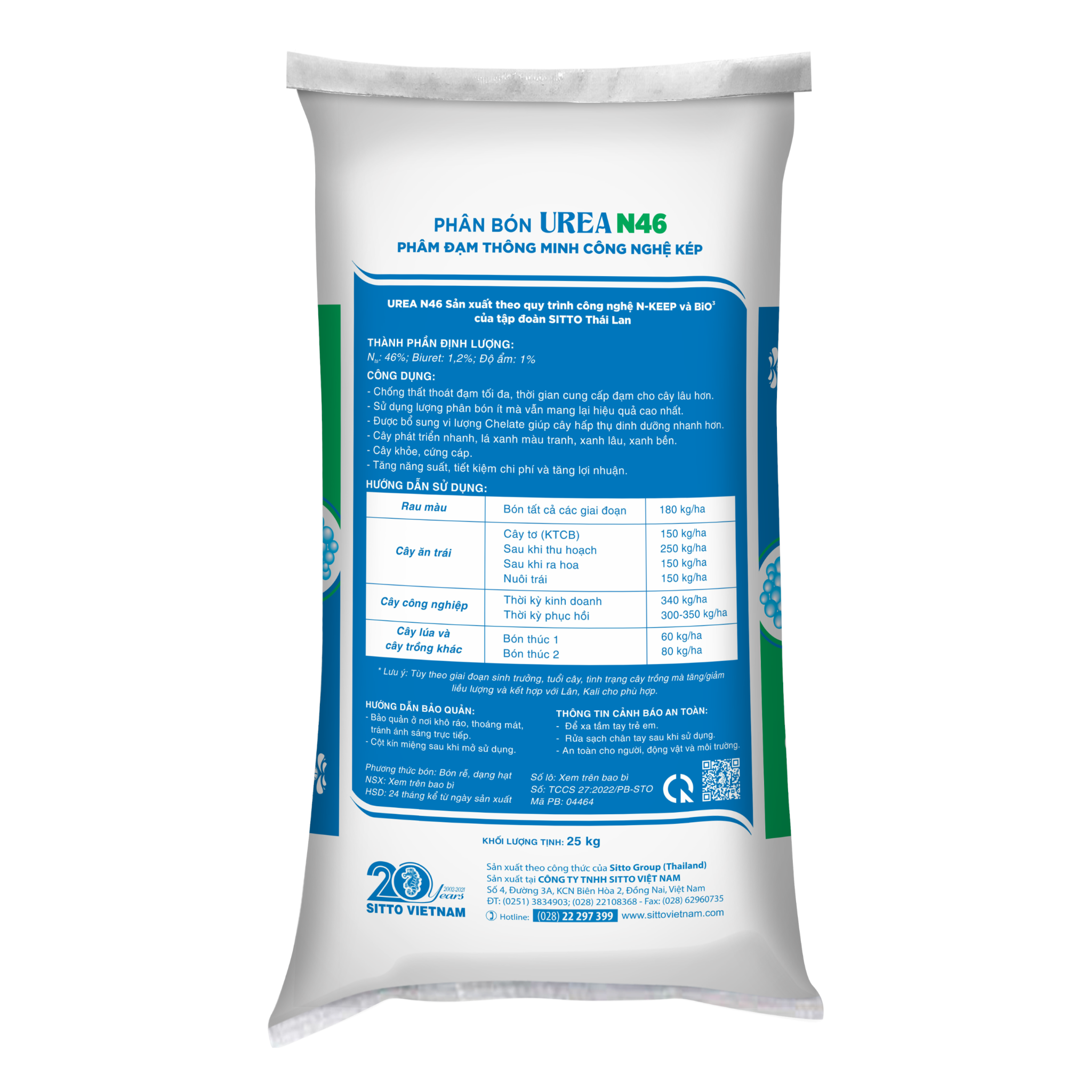  PHÂN BÓN UREA N46 (Bao 25kg) 