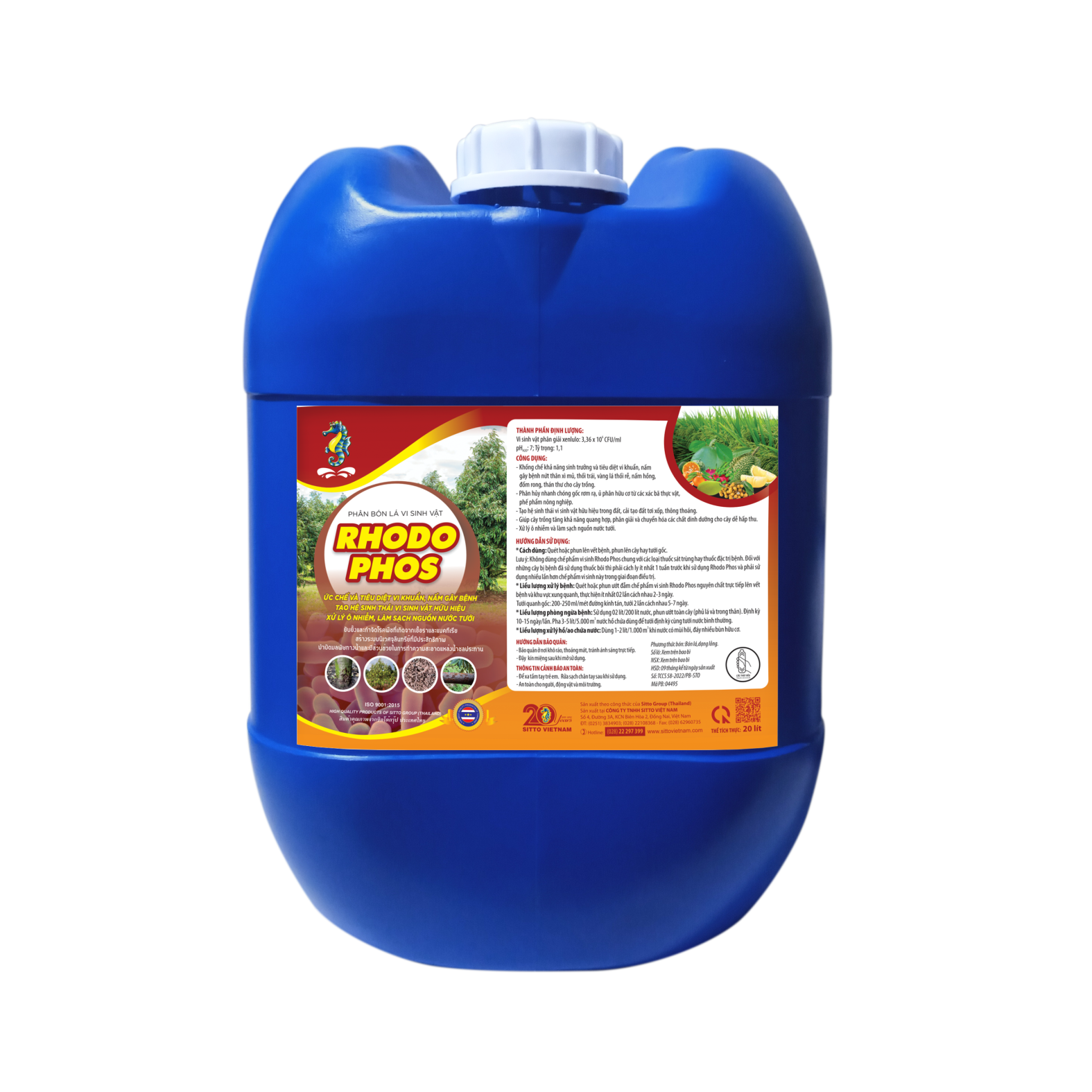  Phân bón lá vi sinh vật RHODO PHOS (Can 20L) 