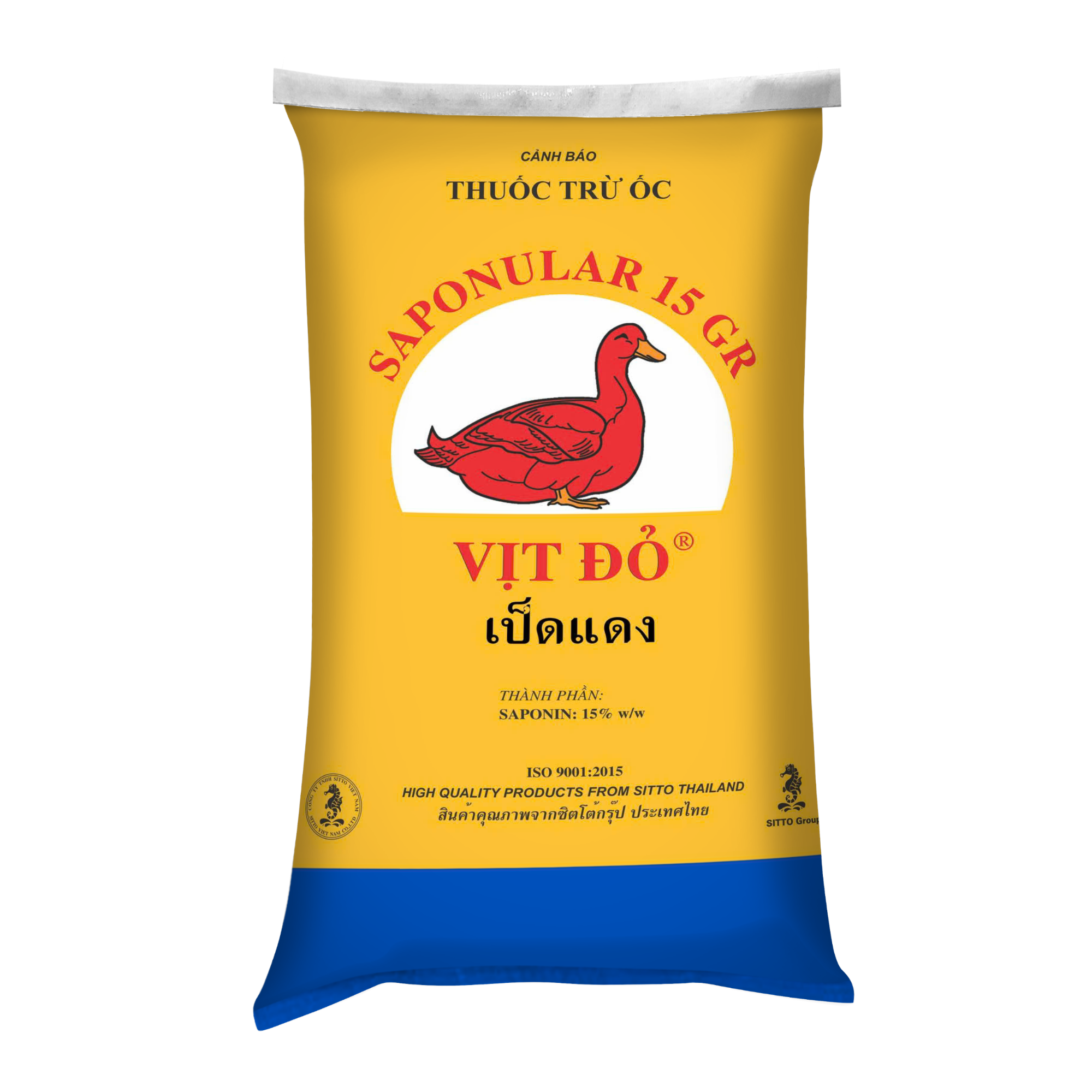  SAPONULAR 15 GR - Thảo mộc trừ ốc (Bao 10kg) (VỊT ĐỎ) 