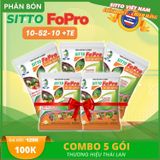  Phân bón lá Sitto FOPRO 10-52-10+TE (gói 100g) 