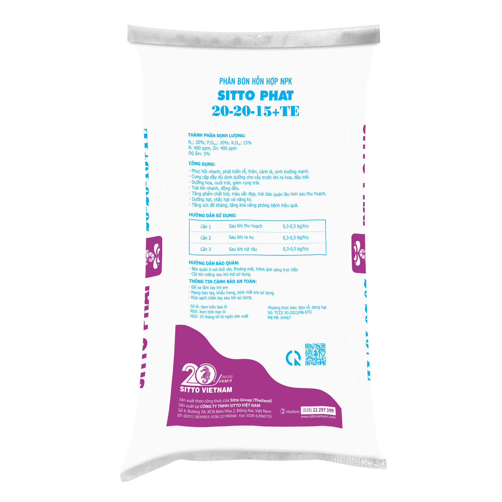  SITTO PHAT 20-20-15+TE MM (Bao 25kg) 