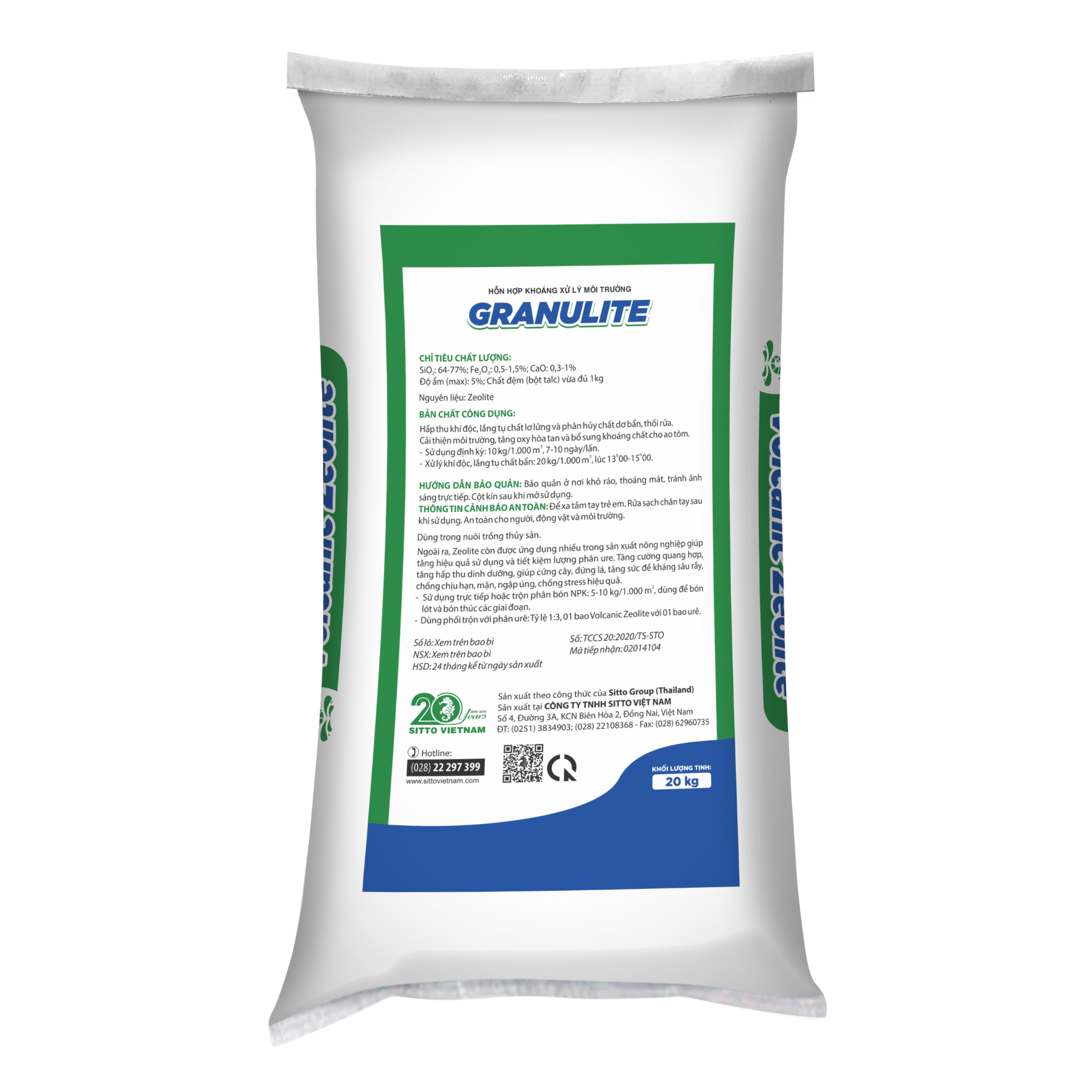  GRANULITE (Volcanic Zeolite) 20KG 