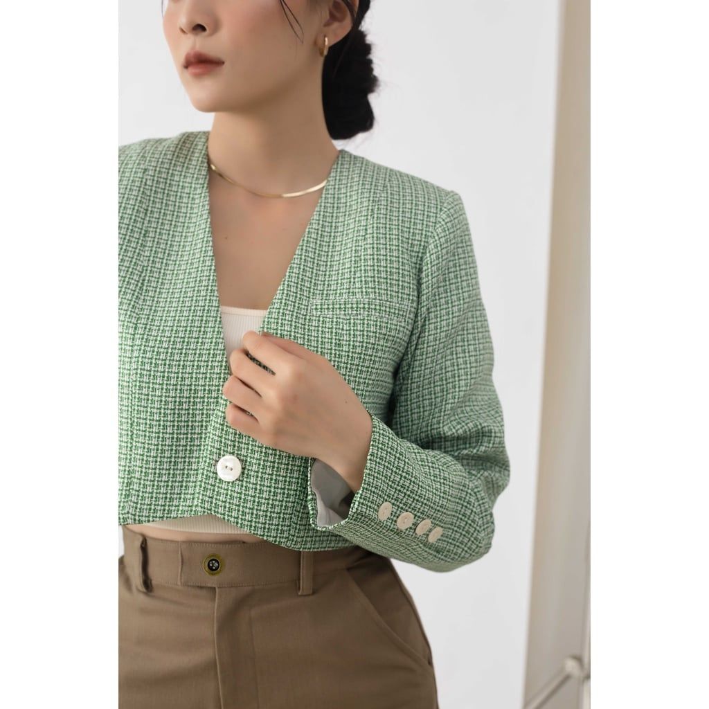 GOÛT DE JUN - Áo nữ croptop tay dài - Tifa top