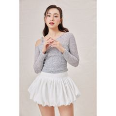 Áo Thun Nữ Thiết Kế Lệch Vai Tay Dài Ôm Body - BLOMY TOP - GOÛT DE JUN