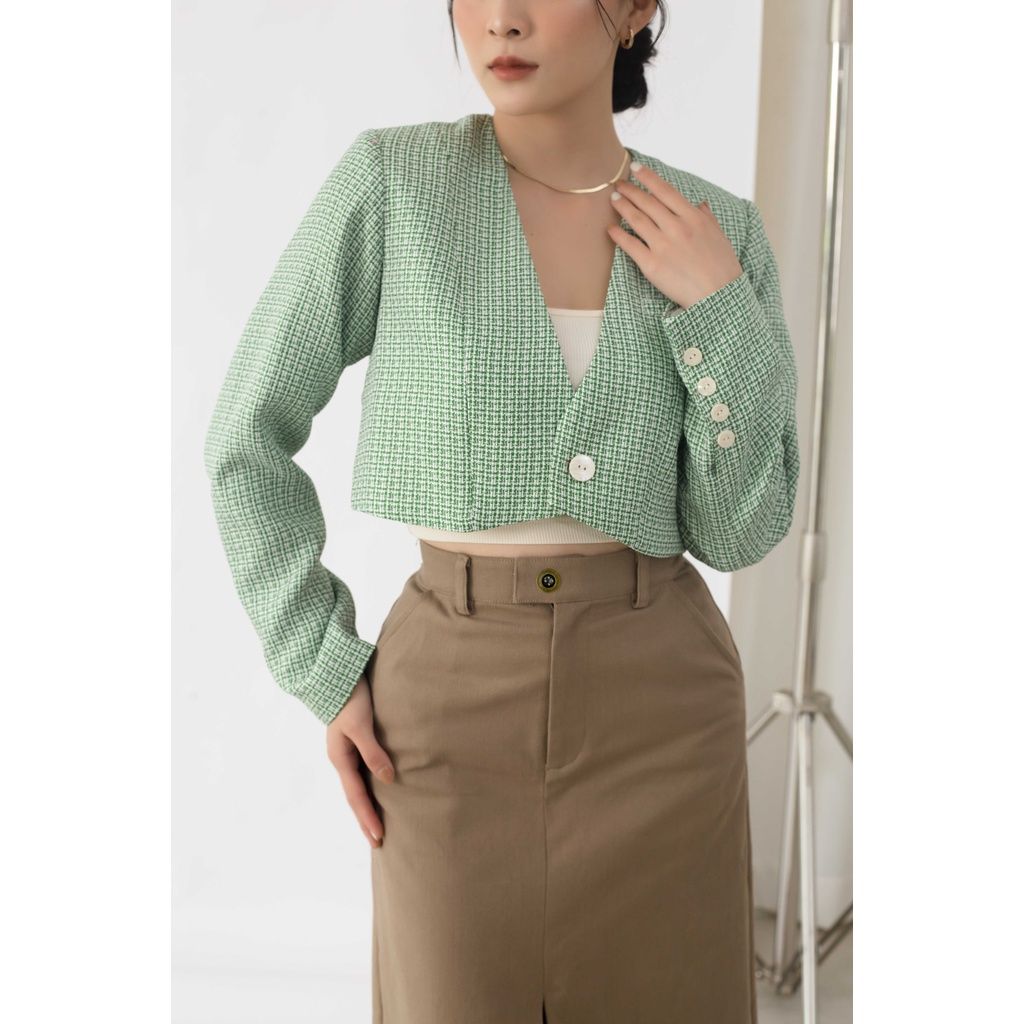 GOÛT DE JUN - Áo nữ croptop tay dài - Tifa top