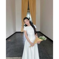 Đầm Dự Tiệc Tay Ngắn Thiết Kế Form Dài Thanh Lịch - ARCHI DRESS - GOÛT DE JUN