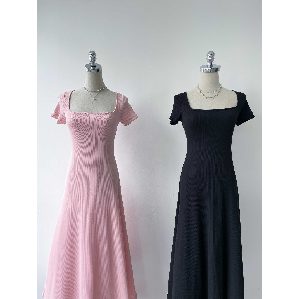 Đầm Nữ Dài Dáng Xòe Cổ Vuông Tay Ngắn - LULEE DRESS - GOÛT DE JUN