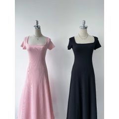 Đầm Nữ Dài Dáng Xòe Cổ Vuông Tay Ngắn - LULEE DRESS - GOÛT DE JUN