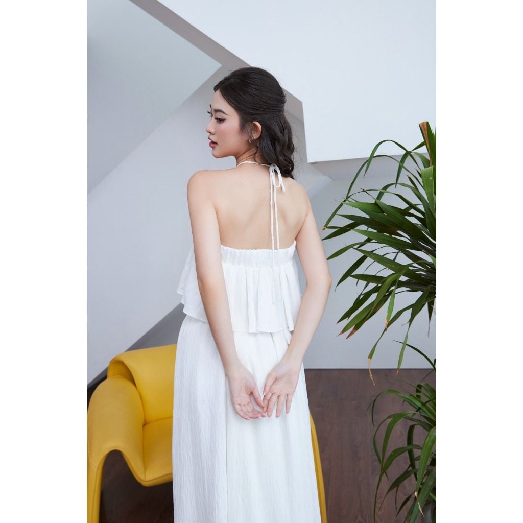 Set Áo Croptop Cột Nơ Mùa Hè Phối Chân Váy Dài (bán lẻ) - WASSI SET - GOÛT DE JUN