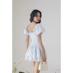 Đầm Tay Phồng Bo Chun Họa Tiết Hoa DOTTY DRESS - GOÛT DE JUN