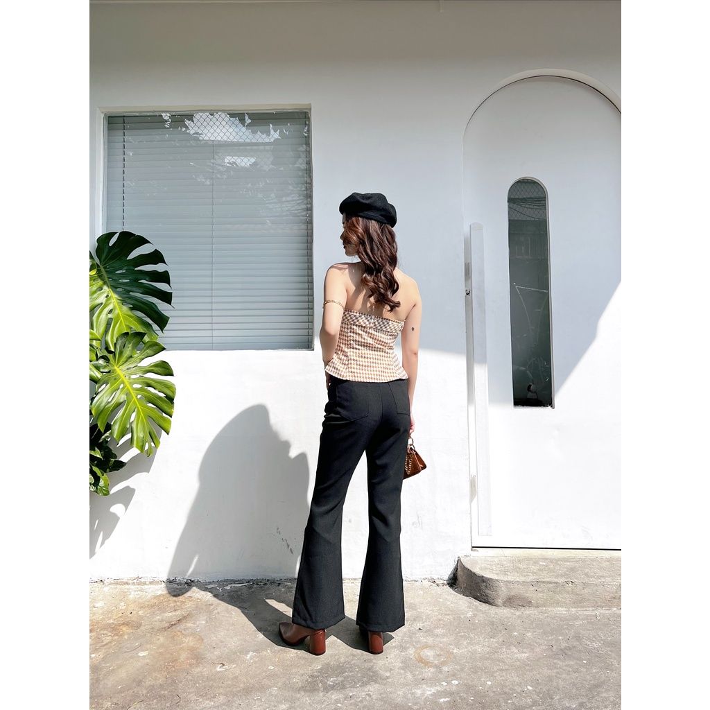 Quần Ống Loe Nữ Tôn Dáng Cạp Cao Olaf Pants - GOÛT DE JUN