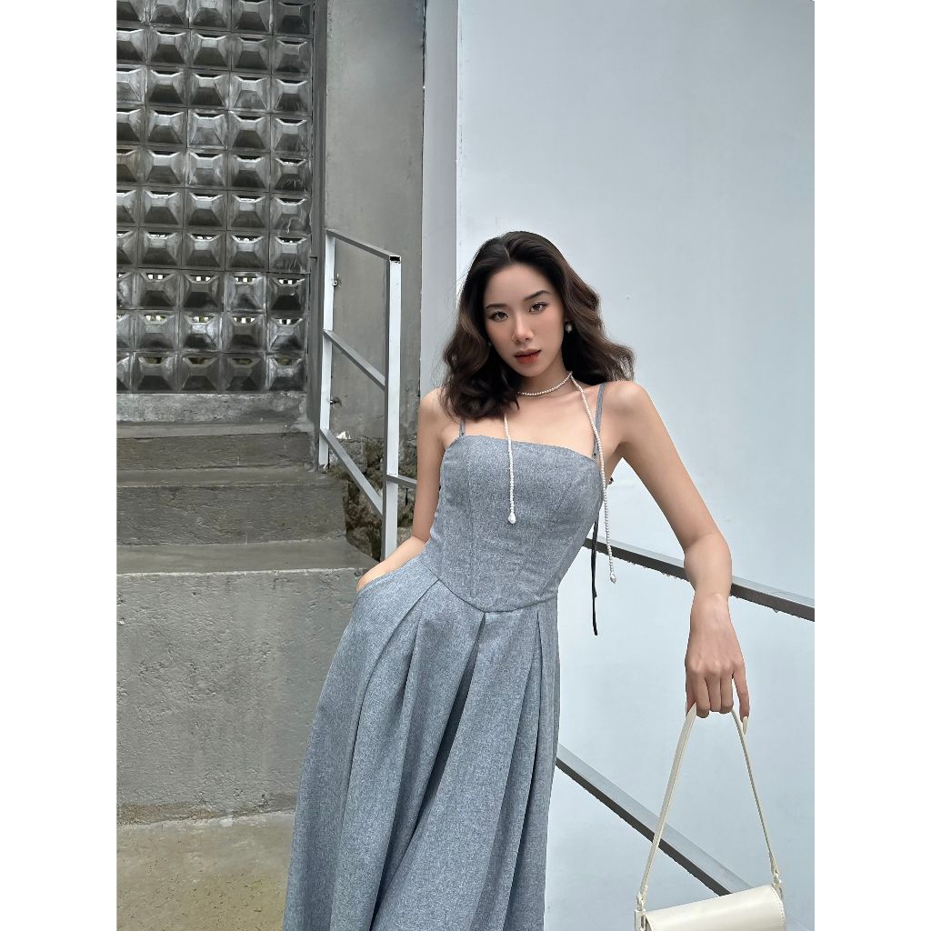 Jumpsuit Cúp Ngực Quần Ống Rộng Trơn Đơn Giản Cho Nữ - HANKY JUMP - GOÛT DE JUN