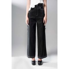 Quần Jeans Viền Chỉ Ống Rộng Lưng Cao Hack Dáng - HIMA PANTS - GOÛT DE JUN