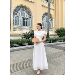 Đầm Nữ Cánh Dơi Chiết Eo Dáng Dài Dịu Dàng Nữ Tính -MAGGIE DRESS - GOÛT DE JUN