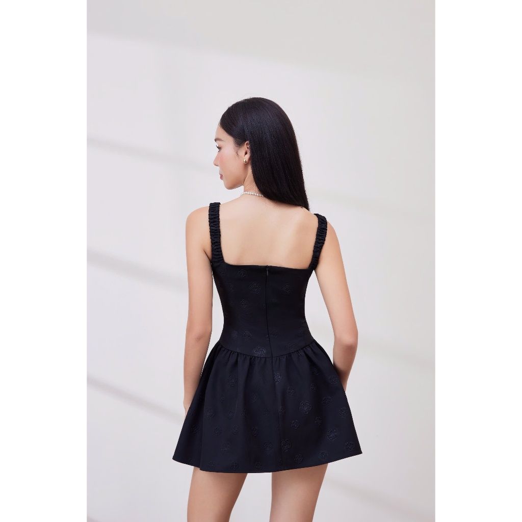 Đầm Nữ Thiết Kế Nhún Ngực Phối Nút Form Ngắn Dễ Thương - DOREE DRESS - GOÛT DE JUN