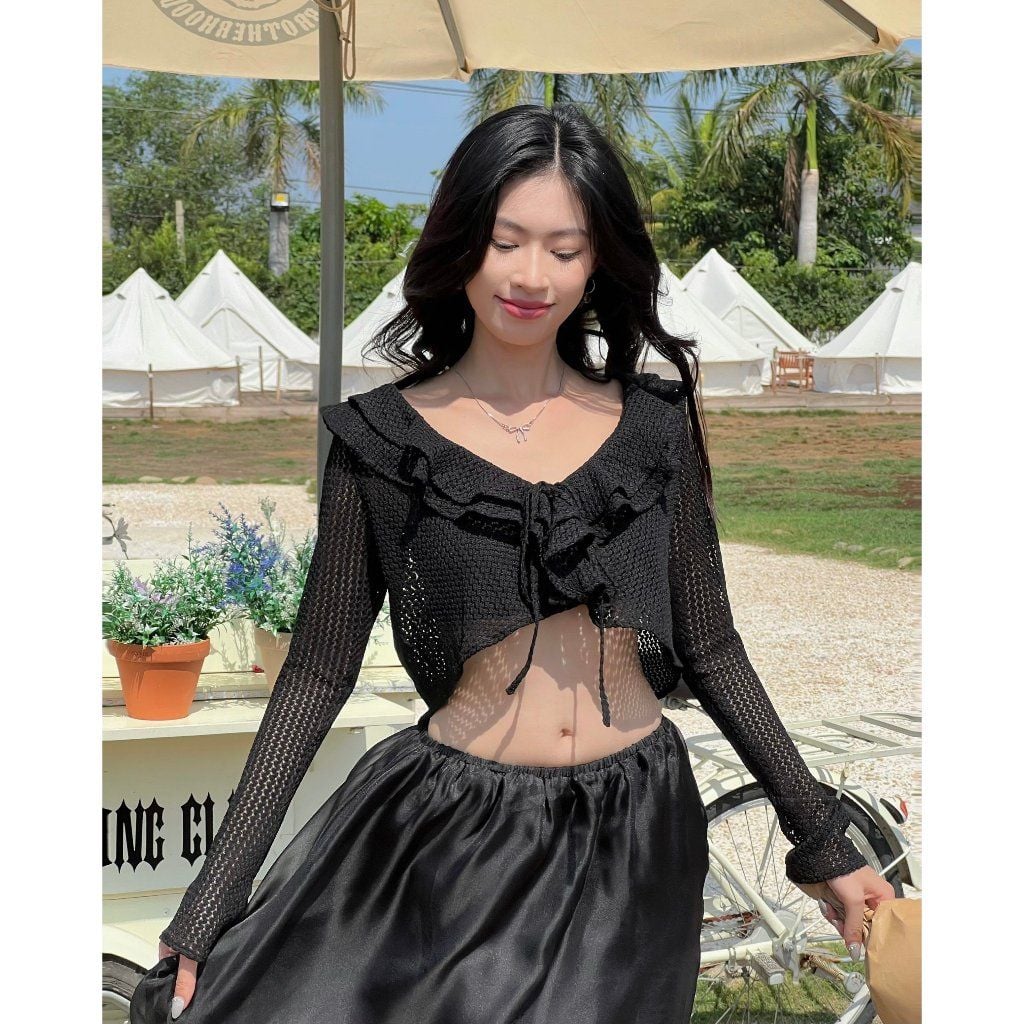 Set Áo Cardigan Nữ Dáng Croptop Kèm Áo Bra - HARRI TOP - GOÛT DE JUN