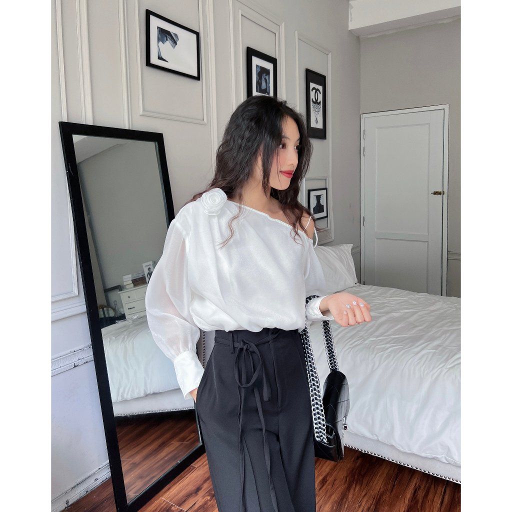 Quần Tây Nữ Ống Rộng Basic Thiết Kế Phối Dây Rời - BILA PANTS- GOÛT DE JUN