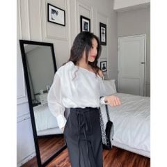 Quần Tây Nữ Ống Rộng Basic Thiết Kế Phối Dây Rời - BILA PANTS- GOÛT DE JUN