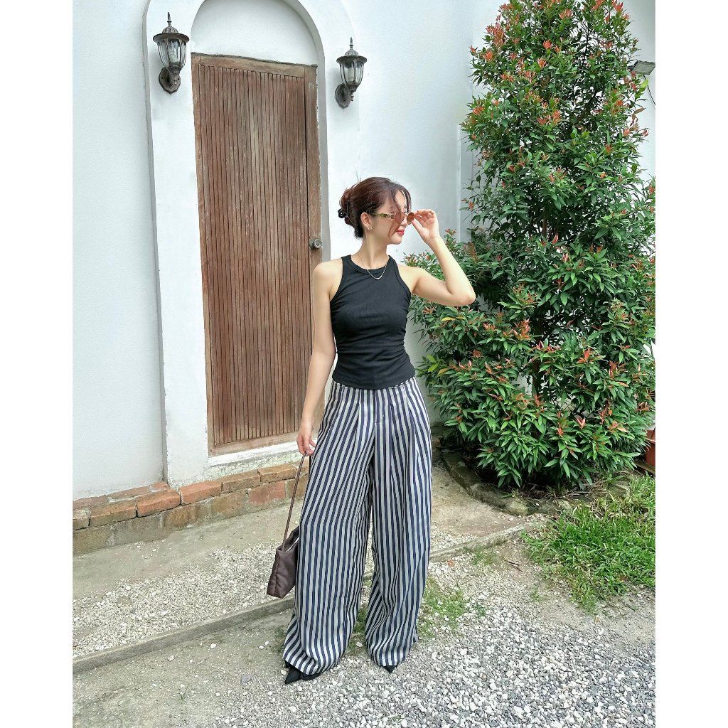 Quần Tây Nữ Ống Rộng Kẻ Sọc Hot Trend - NESSA PANTS- GOÛT DE JUN