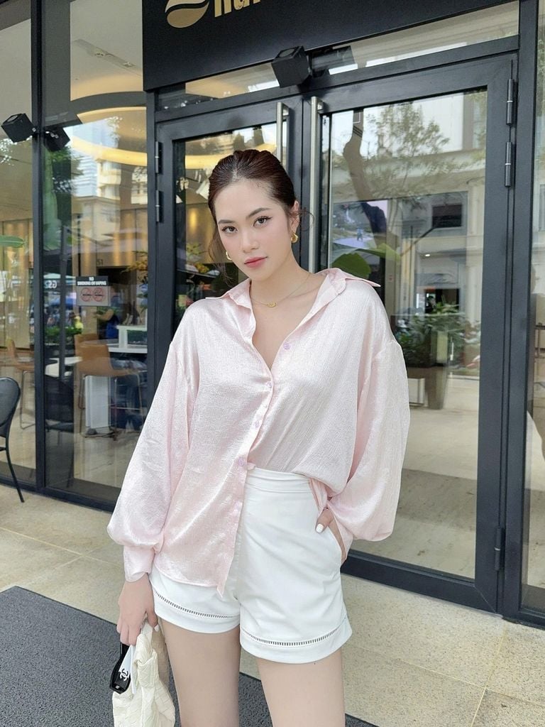 Áo Sơmi Nữ JOVIE Chất Lụa Tay Dài Basic Thanh Lịch GOÛT DE JUN