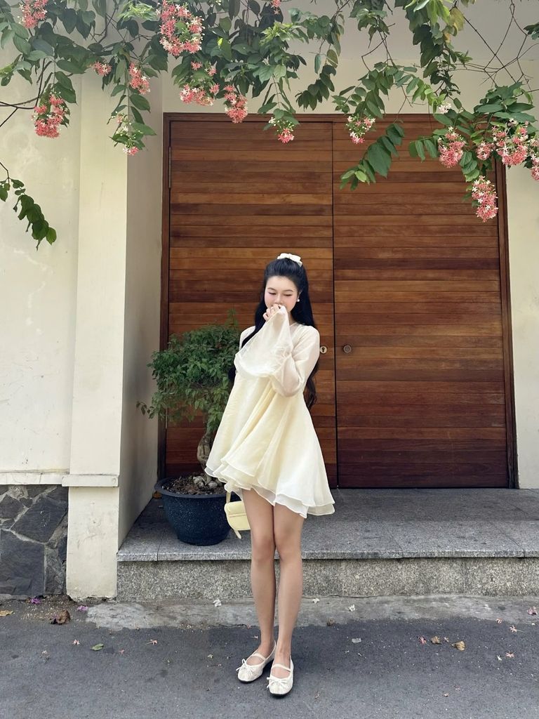 Đầm Nữ SIDOR DRESS Tay Chuông Form Xòe Chất Tơ Mềm Tiểu Thư GOUT DE JUN