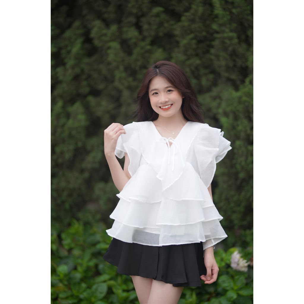 GOÛT DE JUN - Áo kiểu freesize tầng bèo siêu xinh - Catin Top