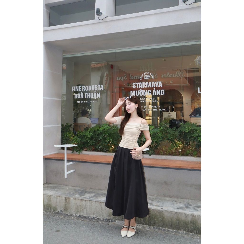 Chân Váy Nữ Dáng Dài Xếp Li Basic - MAZY SKIRT - GOÛT DE JUN