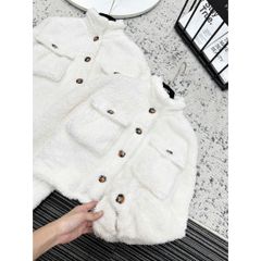 Áo Khoác Nữ Phối Lông Mùa Đông Hàn Quốc - ELEN JACKET - GOÛT DE JUN