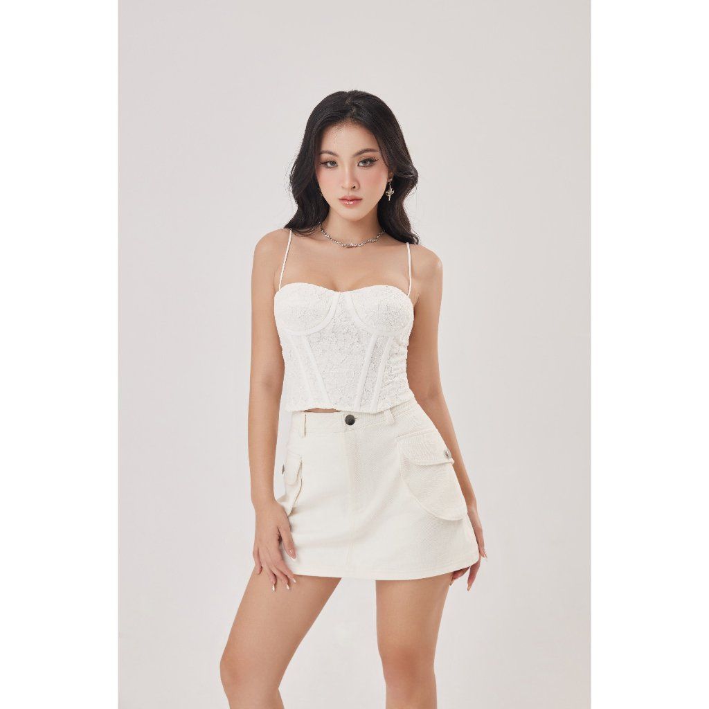 Áo Croptop 2 Dây Dáng Corset Sexy - ZIEL TOP - GOÛT DE JUN