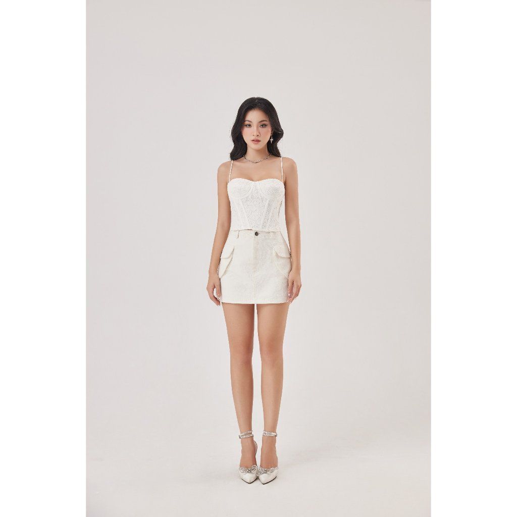 Áo Croptop 2 Dây Dáng Corset Sexy - ZIEL TOP - GOÛT DE JUN