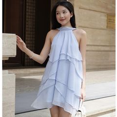 Đầm Nữ Freesize Mùa Hè Cổ Yếm Voan Tơ Xếp Tầng Dễ Thương -  AILEN - GOÛT DE JUN