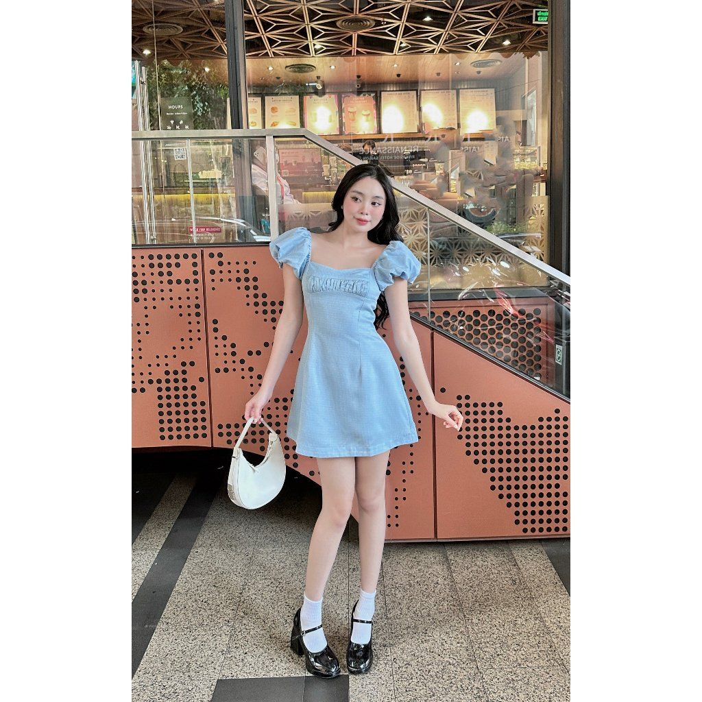 Đầm Nữ Tay Phồng Form Ngắn Mini Trẻ Trung - NANCY DRESS - GOÛT DE JUN