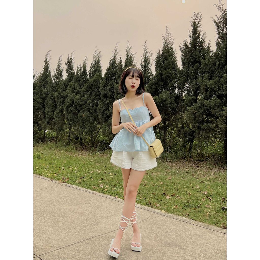 Áo nữ babydoll hai dây gợn sóng - Fillie Top - GOÛT DE JUN