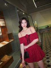 Đầm Nữ Mini Trễ Vai Form Bí Chất Liệu Tweed Sang Trọng - LIURI DRESS - GOÛT DE JUN