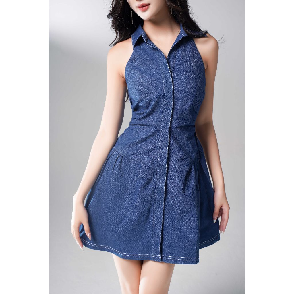 Đầm Demin Hở Vai Dáng Ôm Thời Trang Mùa Hè Ngọt Ngào Cho Nữ - SANA DRESS - GOÛT DE JUN