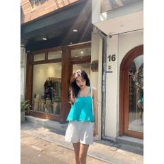 GOÛT DE JUN - Áo nữ Hai Dây gợn sóng cột nơ lưng - Jola Top