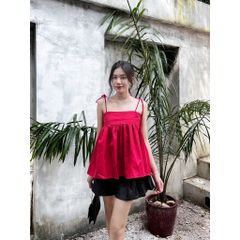 GOÛT DE JUN - Áo nữ thiết kế hai dây thắt nơ - JIAN TOP