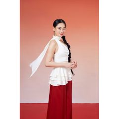 Áo Nữ Thiết Kế Lệch Vai Nhún Eo Xoè Tầng Tôn Dáng - CAMILA TOP - GOÛT DE JUN