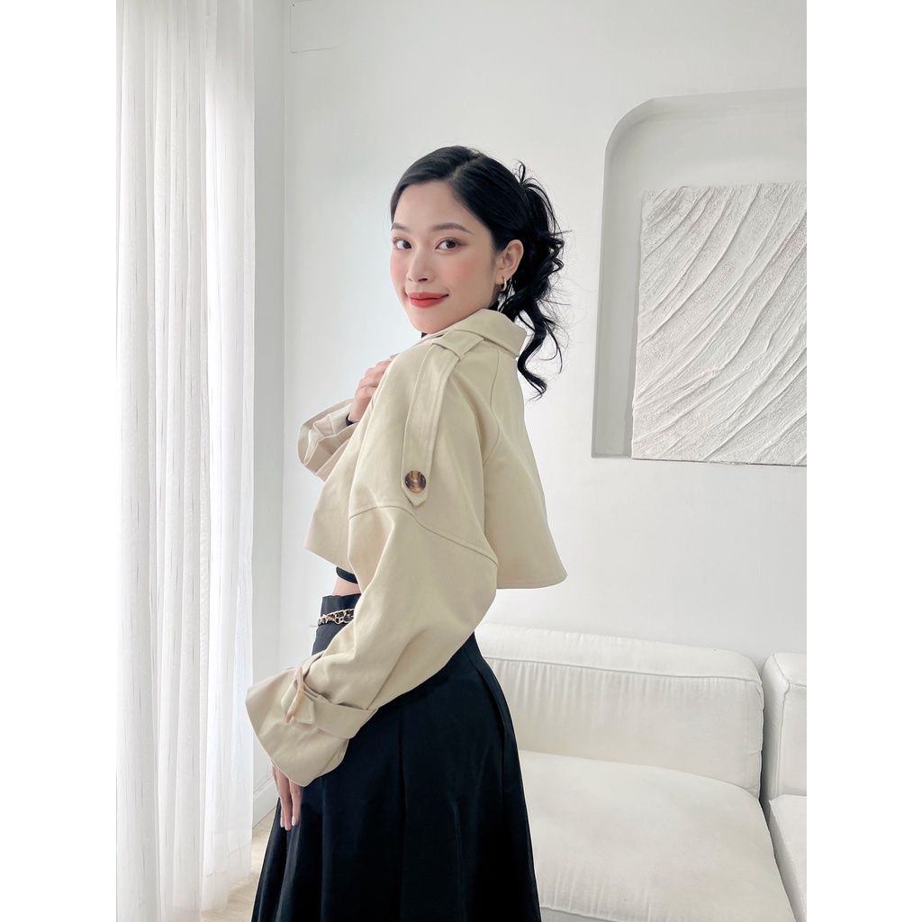 GOÛT DE JUN - Áo khoác croptop nữ kaki - JOSIE JACKET