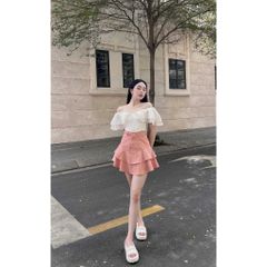 GOÛT DE JUN - Áo croptop tay phồng thiết kế tay cánh tiên - CHLOE TOP