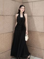 Đầm Nữ Senci Dáng Dài Chiét Eo Phối Hoa GOÛT DE JUN