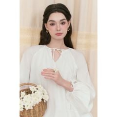 Áo Nữ BUKIN TOP Tay Bồng Cột Nơ Mini Đáng Yêu GOUT DE JUN