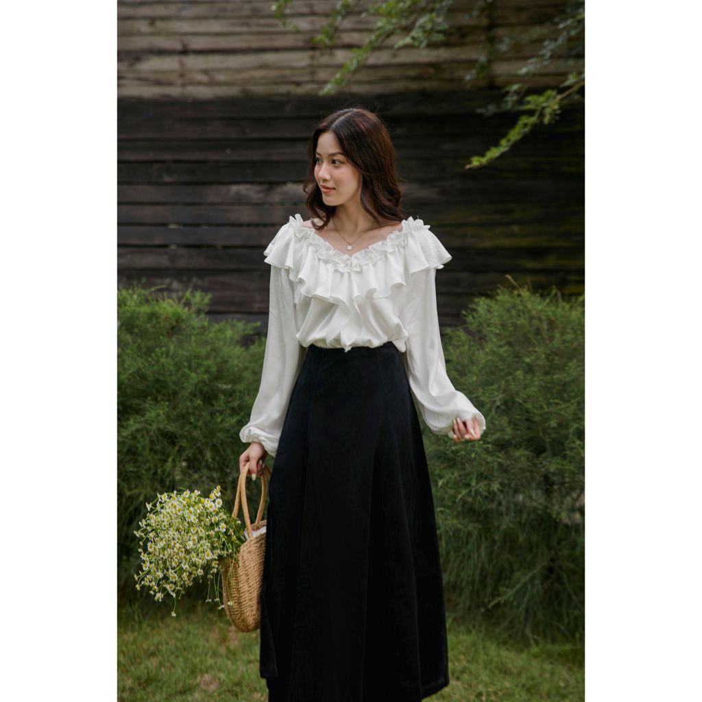 Chân Váy Nữ Kaki Dáng Dài Basic TENNA SKIRT - GOÛT DE JUN