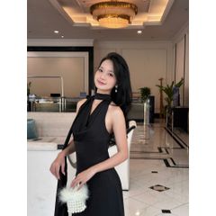 Đầm Lụa Nữ Dự Tiệc Cổ Đổ Hở Lưng Dáng Dài Sang Trọng - FIORI DRESS - GOÛT DE JUN