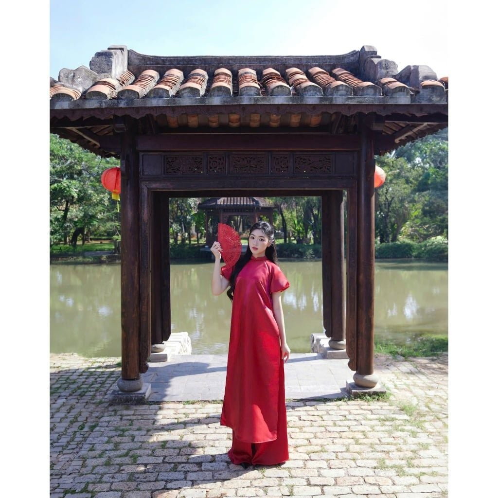Áo Dài Nữ Tay Phồng Chất Liệu Organza Dễ Thương (Không kèm quần) - MỘC SƯƠNG  - GOÛT DE JUN
