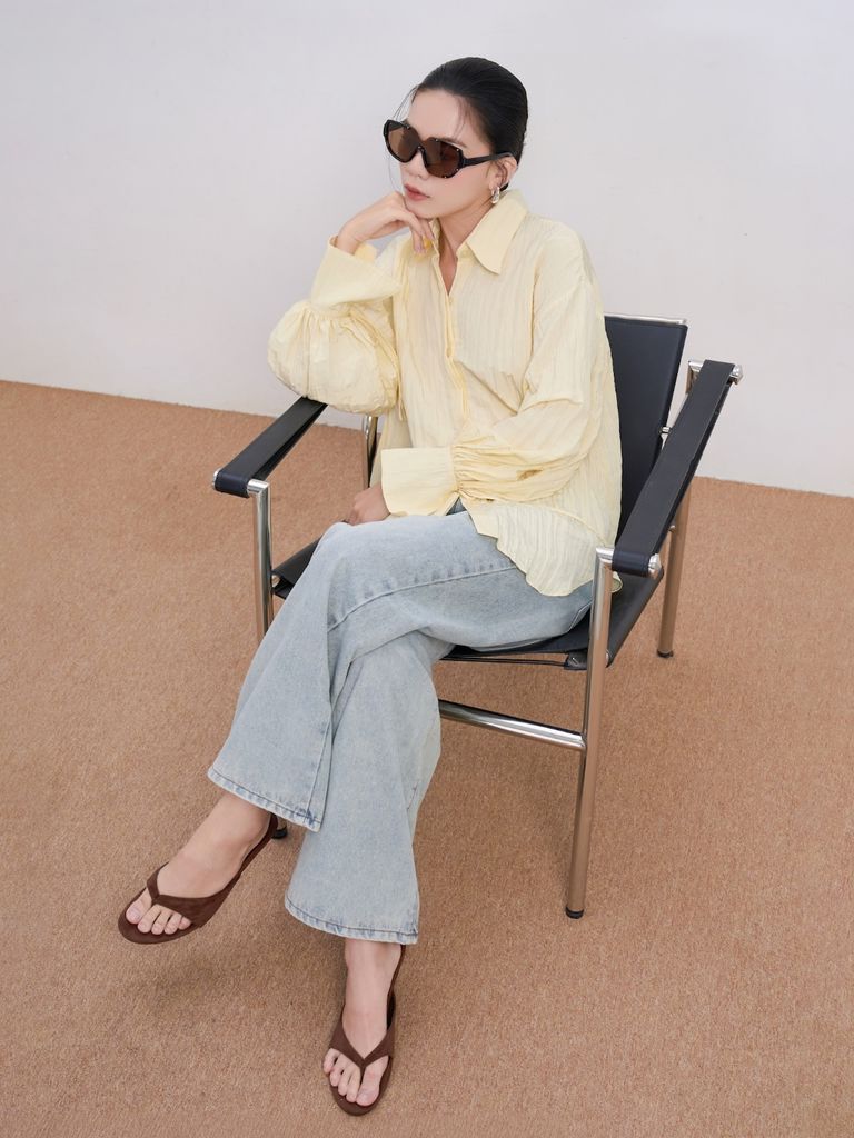 Quần Jeans Nữ FINRIC Wash Ống Suông Basic GOUT DE JUN