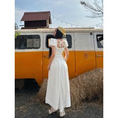 Đầm Nữ Dáng Dài Tay Bồng Cổ Vuông - LOTUS DRESS - GOÛT DE JUN