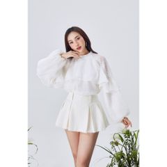 Áo Kiểu Nữ Freesize Phối Bèo Dễ Thương - CELLA TOP -  GOÛT DE JUN
